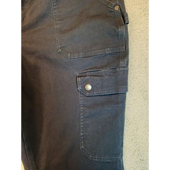 Duluth Trading Women's Curve Setter Waistband Navy Blue Cargo Pockets Size 18x31 - Picture 3 of 16